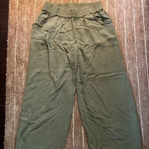 Umgee Olive Wide Leg Pants